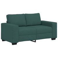 sofa de 2 plazas verde oscuro 160x77x82 cm tela vidaxl