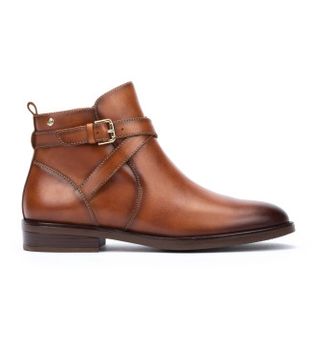 Pikolinos para mujer. W3C-8869 Botines de Piel Puertollano marrón (36), Plano, 1 a 3cm, Cremallera, Casual