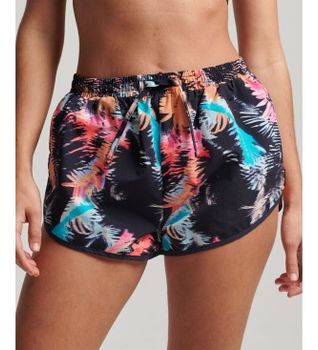 Superdry para mujer. W7110347A Pantalones cortos playeros con estampado Vintage marino (M), Casual, Sostenible, Nylon reciclado