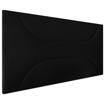 Cabecero Tapizado Jade| Cabezal Acolchado | Tapizado En Polipiel De Alta Gama | Color Negro | Medida: 95x55x3cm (cama 80/90 Cm)