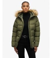 superdry para mujer w5011928a chaqueta fuji belted puffer verde s casual poliester