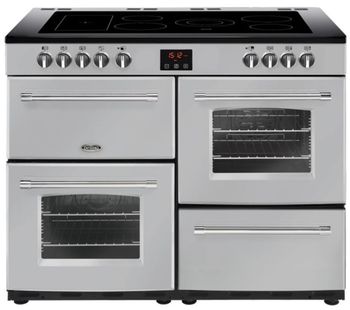 BELLING Farmhouse 110E Electric Ceramic Range Cooker - Silver, Silver