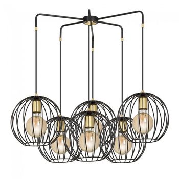 Lámpara colgante balora negro (6 luces)