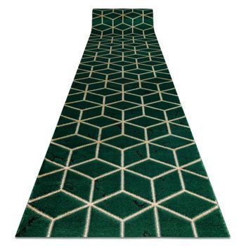 Alfombra De Pasillo Emerald Exclusivo 1014 Glamour, Elegante Cubo Bote 80x940 Cm