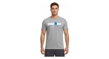 Camiseta gris de manga corta para hombre ironman austria