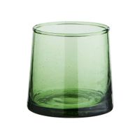 vaso de agua de cristal verde