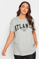 yours camiseta gris atlanta mujer curvy y tallas grandes yours