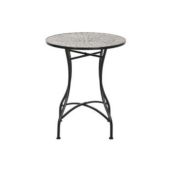 Mesa Metal Ceramica 60x60x72 Mosaico Multicolor