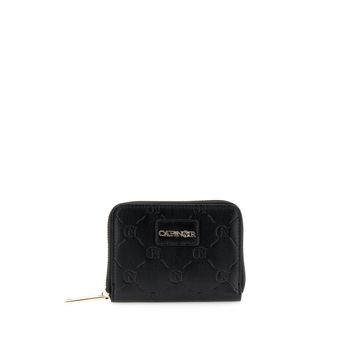 cartera efecto piel con estampado integral black