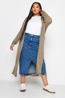 yours cardigan largo de punto fino marron mujer curvy y tallas grandes yours