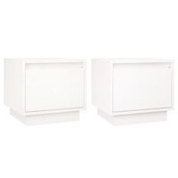 mesita de noche 34x35x32 cm madera - blanco