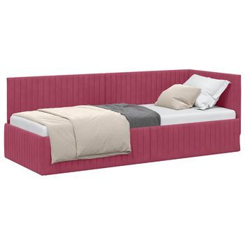 Estructura De Cama En Esquina Rojo Vino 80 Cm X 200 Cm Vidaxl