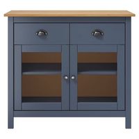 mesita de noche mesilla de noche - madera maciza de pino gris 90x40x80 cm mc7949