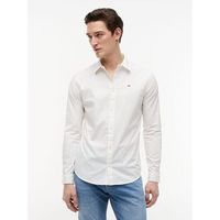 tommy hilfiger camisa manga larga dm0dm04405 tjm original stretch-classic white para hombre