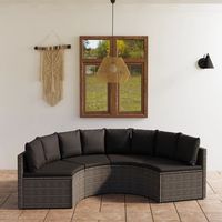 conjunto de sofas de jardin con cojines 4 uds  mueble jardin mesa y sillas ratan sintetico gris cfw754977