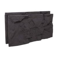 rushmore - lote de 2 paneles murales decorativos 3d 120x60x9 cm efecto piedra en pu gris antracita