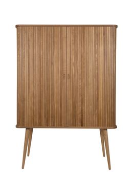 Aparador de madera clara con puertas correderas