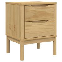 mesita de noche floro madera de pino marron cera 45x39x57 cm vidaxl
