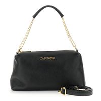 clutch de piel martele con asa de cadena y bandolera black taglia unica