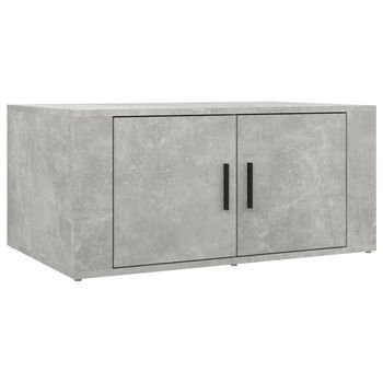 Mesa De Café - Mesa De Centro Madera Contrachapada Gris Hormigón 80x50x36 Cm