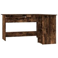 mesa de escritorio   escritorio de despacho  escritorio esquina madera contrachapada roble humo 120x140x75cm
