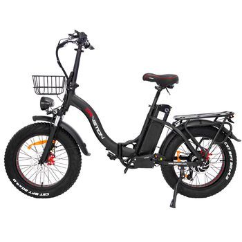 Bicicleta Eléctrica Plegable Drvetion Ct20, Color Negro