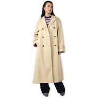 yas abrigo yas plena pleated jacket - brown rice para mujer
