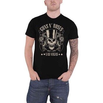 Guns N Roses Camiseta manga larga Top Hat, Skull Pistols Las Vegas para mujer