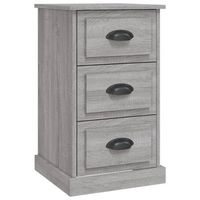 mesita de noche madera contrachapada gris sonoma 39x39x67 cm vidaxl