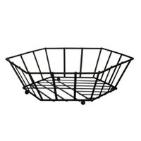 frutero hexagonal de metal negro 30x26cm