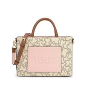 tous para mujer 2002188201 bolso shopper mediano amaya beige rosa osfa casual poliuretano
