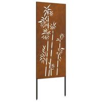 pantalla de privacidad para jardin floral oxidado 50 x 140 cm vidaxl