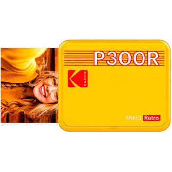 Kodak Mini 3 Retro P300R Impresora Fotográfica Bluetooth Amarilla