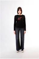 camiseta de manga larga con logo black xs