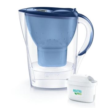 Jarra filtradora BRITA Marella 2,4L Azul Transparente Maxtra Pro 2 Cartuchos Apta Lavavajillas