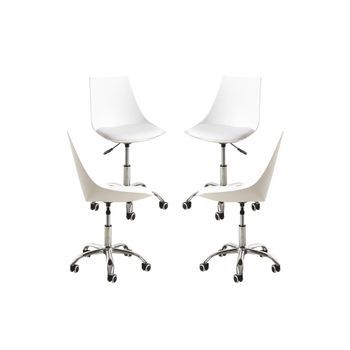 Pack 4 Sillas Blok Office - Blanco