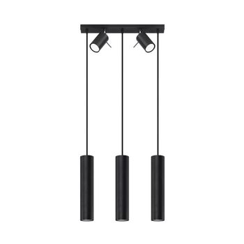 Lámpara colgante vinivi negro, 3 luces
