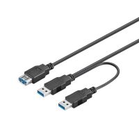 goobay cable usb 30 a 2 x usb hembramacho 30cm negro