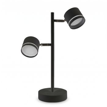 Sobremesa ortiga 2 x gx53 negro 18w 1600lm orientable bombillas incluidas 43,5x30x15cm