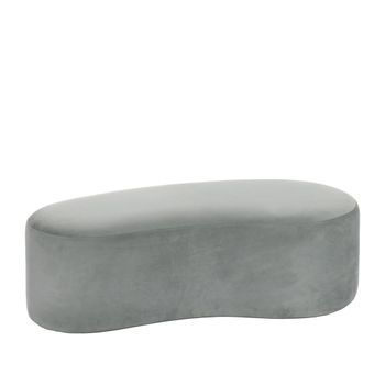 Banco de terciopelo gris
