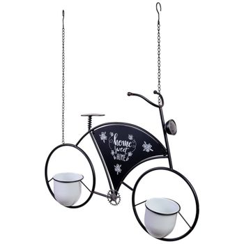 Bici decor de metal con dos cestos 85x22x98h cm