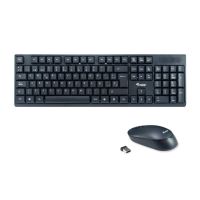 teclado inalambrico equip 245221 qwerty espanol 100 negro con raton optico 1200 dpi resistente a derrames