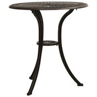 mesa de jardin  mesa de exterior aluminio fundido color bronce 62x62x65 cm