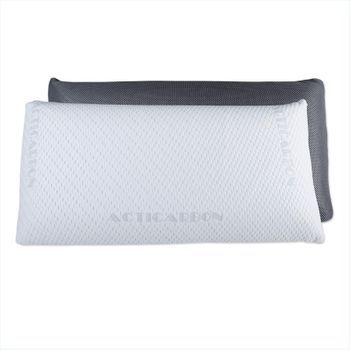 Almohada Viscoelástica Carbono 75cm Núcleo Indeformable Hilo De Plata
