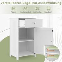mueble de bano estrecho con cajon y puerta blanco 55 kg