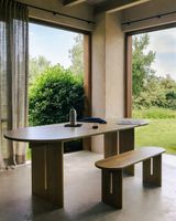 mesa de comedor de madera de abeto en color natural 160 cm