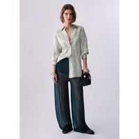 liu jo pantalones pantalones en tul con bordados joya para mujer
