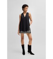 boss para mujer 50540370 vestido dembrolai negro xl casual algodon sin mangas  tirantes