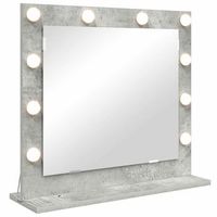 espejo de tocador gris concreto 60 x 55 x 18 cm rectangular vidaxl