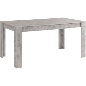Mesa de comedor para 8 personas en efecto concreto 160